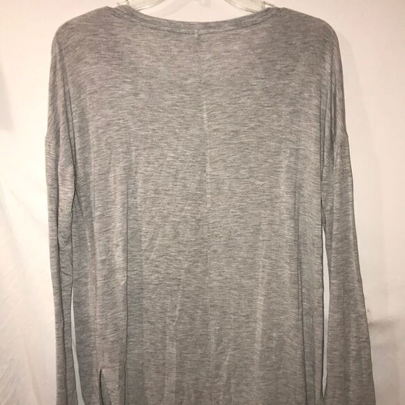 Guess Collection Women's Gray Heather Floral Long Sleeve T-Shirt Size Medium - Picture 6 of 8